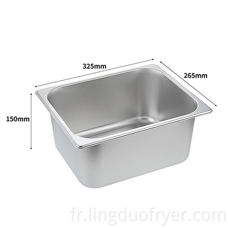 Electric Fryer Oil Tank Size